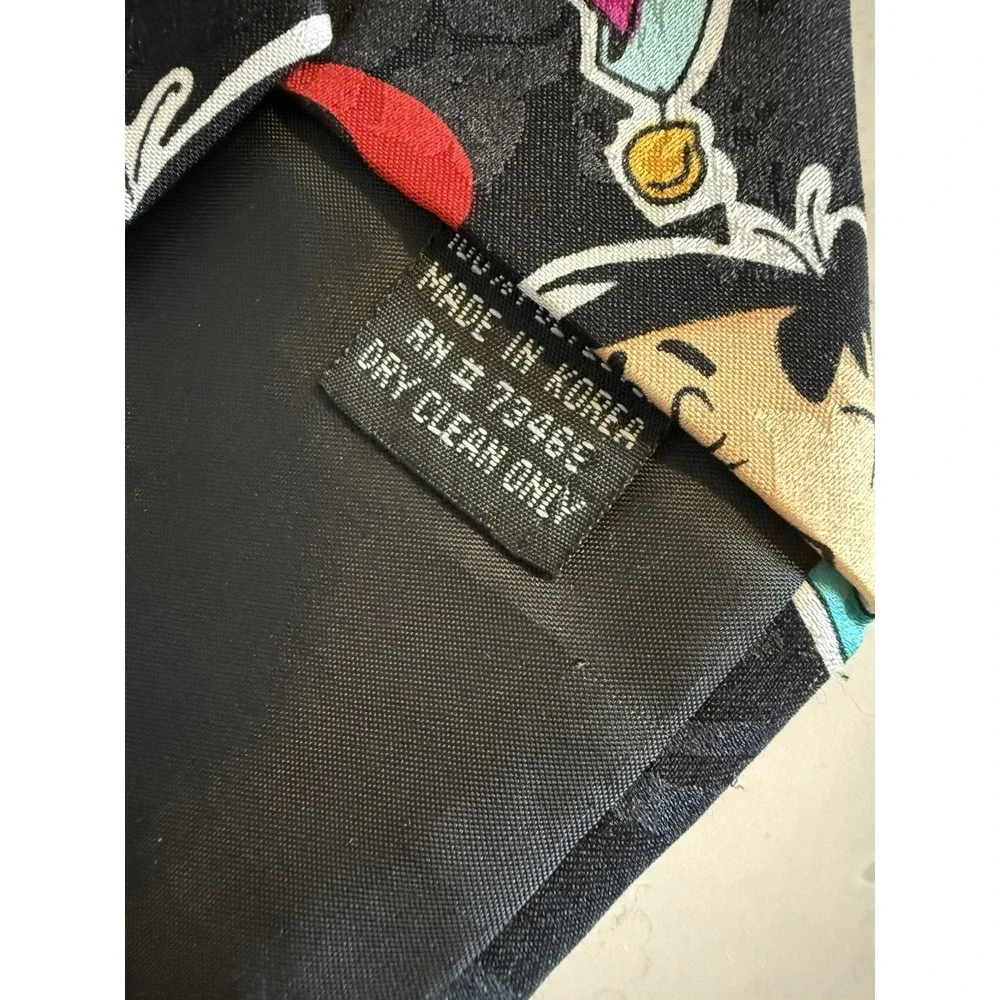 Vintage 90s Cartoon Tie Bundle Flintstones Pink Panther Garfield‎ Disney 4pc Lot
